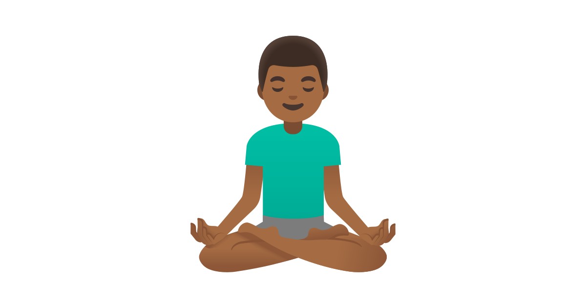 🧘🏾‍♂️ Man In Lotus Position: Medium-dark Skin Tone Emoji