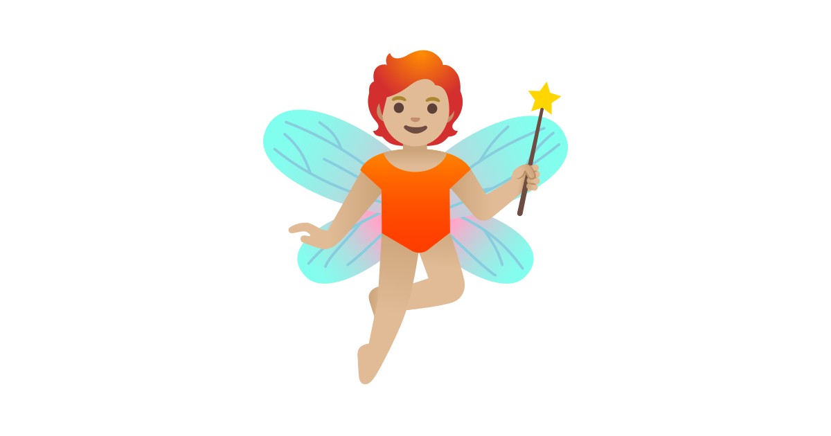 🧚🏼 Fairy Mediumlight Skin Tone Emoji