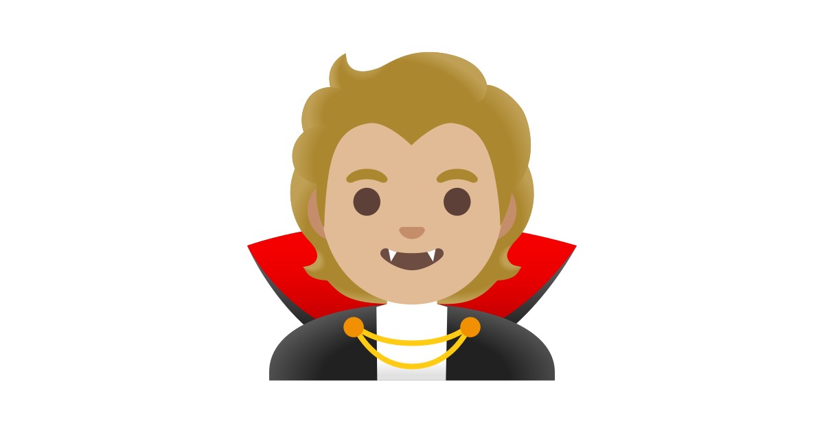 🧛🏼 Vampiro Pele Morena Clara Emoji