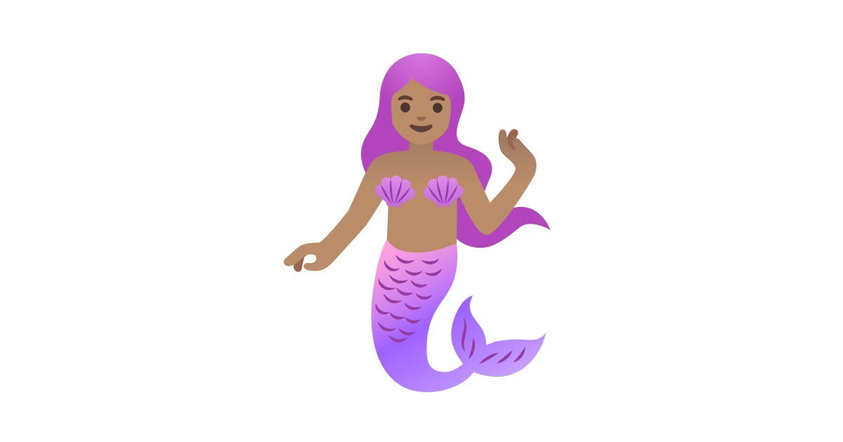 Sereia Pele Morena Emoji