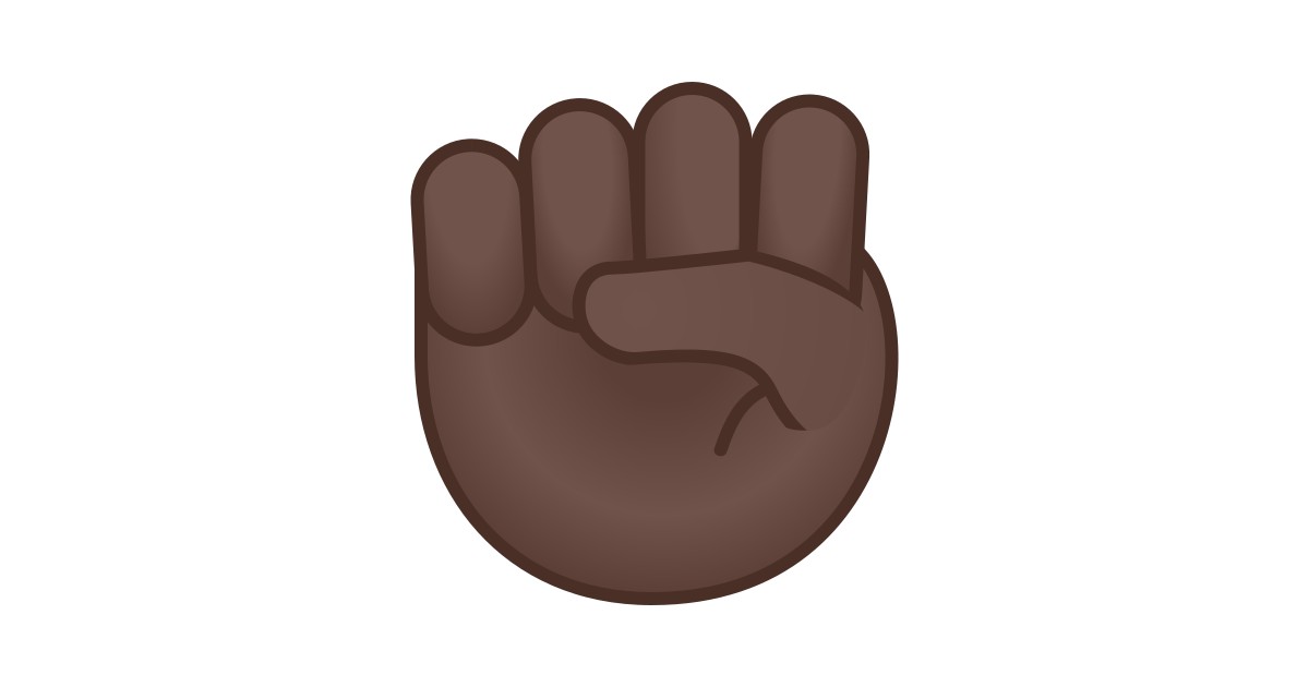 🏿 Raised Fist Dark Skin Tone Emoji