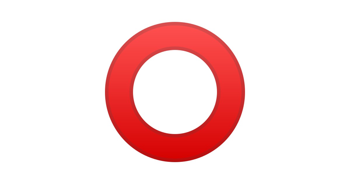  Hollow Red Circle Emoji