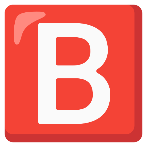 ?️ B Button (Blood Type) Emoji - B Emoji