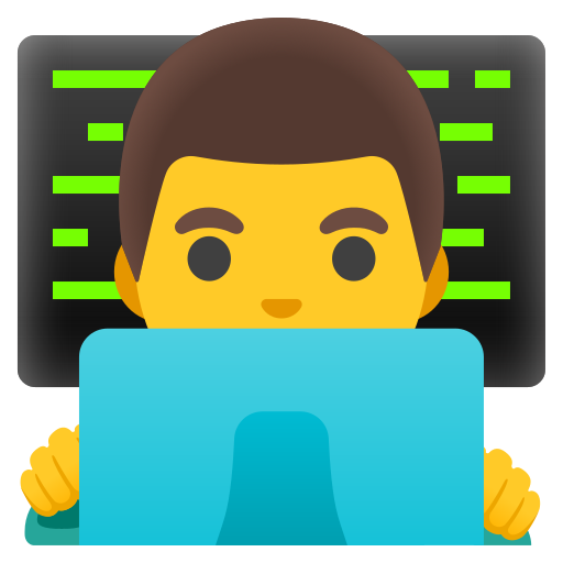 👨‍💻 Man Technologist Emoji, Developer Emoji, Coder Emoji