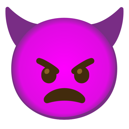 angry devil face