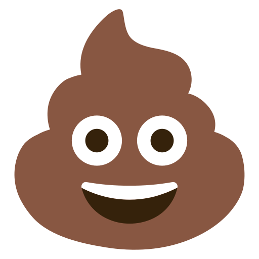 emoji della cacca laterale