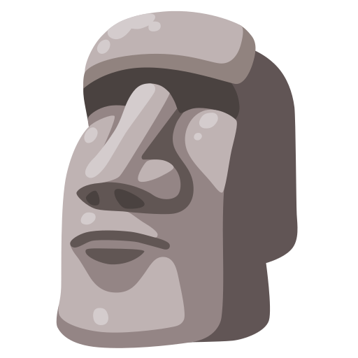 KREA - Front Facing Easter Island Head Emoji