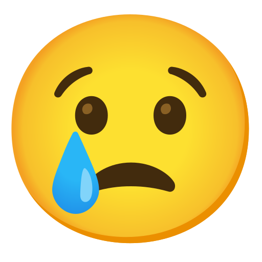 Emoticon de cara llorando