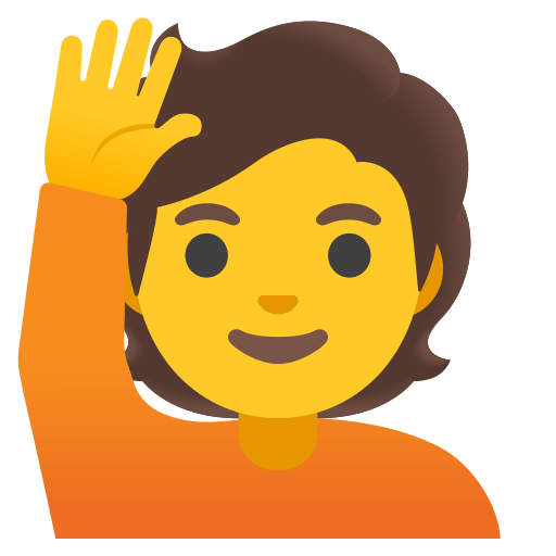 Persona Con La Mano Levantada Emoji