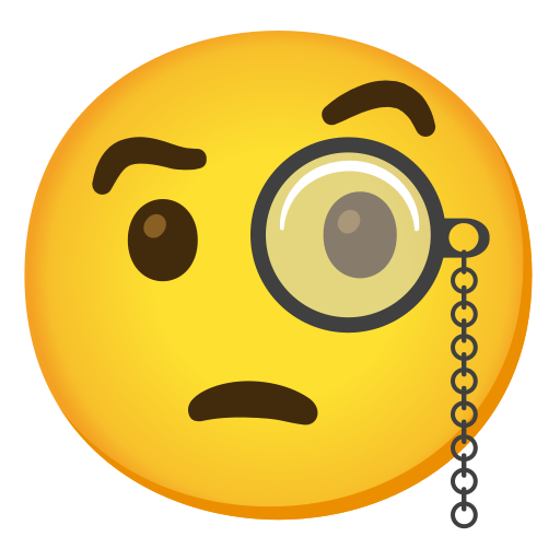 🧐 Cara con monóculo Emoji — Significado, copiar y pegar, combinaciónes