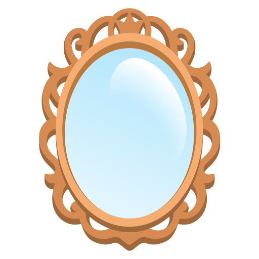 Emoticons - Smiley Engel - 20x30 bedruckter Spiegel im Kunststoff-Rahmen