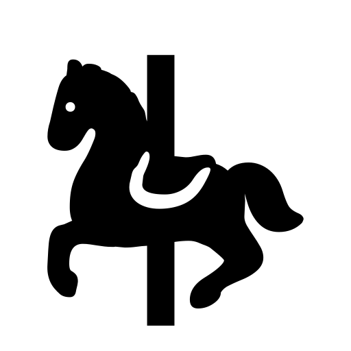 Desenho de Emoji de Cavalo Carrossel para colorir