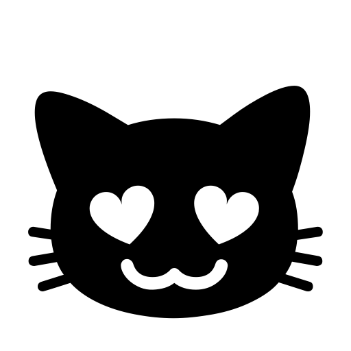 Desenho de emoji de gato sorridente com coração para colorir