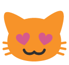 Gato Sonriendo Con Ojos De Corazón Emoji