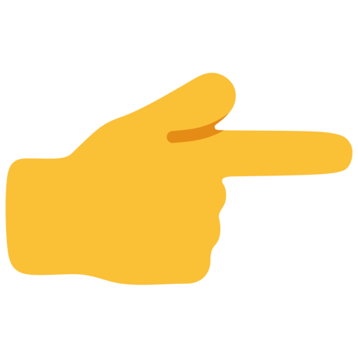 ? Dorso Da Mão Com Dedo Indicador Apontando Para A Direita Emoji