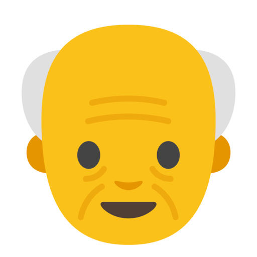 old man and clock emoji