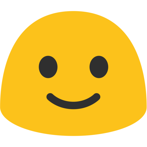 Slightly Smiling Face Emoji Isolated On White Grinning Emoticon Symbol