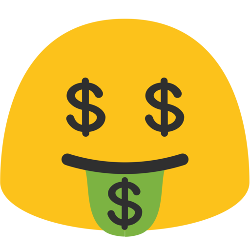 Money Mouth Face Emoji - google android 7 1 1 nougat