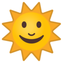 Android Oreo; U+1F31E; Emoji