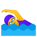 Android Oreo; U+1F3CA U+200D U+2640 U+FE0F; Emoji
