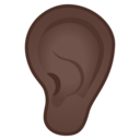 Android Oreo; U+1F442 U+1F3FF; Emoji