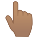 Android Oreo; U+1F446 U+1F3FD; Emoji