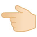 Android Oreo; U+1F448 U+1F3FB; Emoji