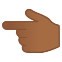 Android Oreo; U+1F448 U+1F3FE; Emoji