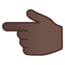 Android Oreo; U+1F448 U+1F3FF; Emoji