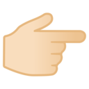 Android Oreo; U+1F449 U+1F3FB; Emoji