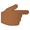Android Oreo; U+1F449 U+1F3FE; Emoji