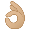 Android Oreo; U+1F44C U+1F3FC; Emoji