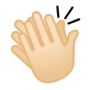 Android Oreo; U+1F44F U+1F3FB; Emoji
