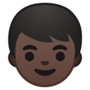 Android Oreo; U+1F466 U+1F3FF; Emoji