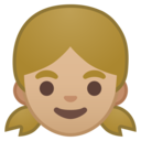 Android Oreo; U+1F467 U+1F3FC; Emoji