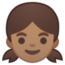 Android Oreo; U+1F467 U+1F3FD; Emoji
