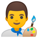 Android Oreo; U+1F468 U+200D U+1F3A8; Emoji