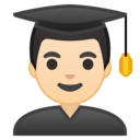 Android Oreo; U+1F468 U+1F3FB U+200D U+1F393; Emoji