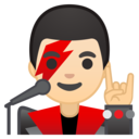 Android Oreo; U+1F468 U+1F3FB U+200D U+1F3A4; Emoji