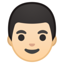 Android Oreo; U+1F468 U+1F3FB; Emoji