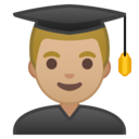 Android Oreo; U+1F468 U+1F3FC U+200D U+1F393; Emoji