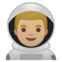 Android Oreo; U+1F468 U+1F3FC U+200D U+1F680; Emoji