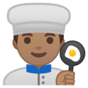 Android Oreo; U+1F468 U+1F3FD U+200D U+1F373; Emoji