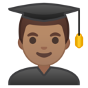 Android Oreo; U+1F468 U+1F3FD U+200D U+1F393; Emoji
