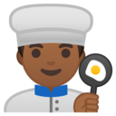 Android Oreo; U+1F468 U+1F3FE U+200D U+1F373; Emoji