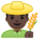 Android Oreo; U+1F468 U+1F3FF U+200D U+1F33E; Emoji