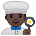 Android Oreo; U+1F468 U+1F3FF U+200D U+1F373; Emoji