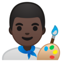 Android Oreo; U+1F468 U+1F3FF U+200D U+1F3A8; Emoji