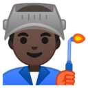 Android Oreo; U+1F468 U+1F3FF U+200D U+1F3ED; Emoji