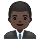 Android Oreo; U+1F468 U+1F3FF U+200D U+1F4BC; Emoji